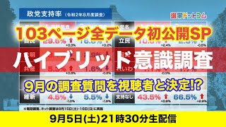 21時30分生配信【ハイブリッド意識調査の全データ103ページ公開しちゃいます！！9月に調査する質問を皆様と決めちゃいます！！】