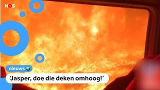 Australische Brandweer Komt Middenin Vlammenzee Terecht