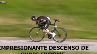 IMPRESIONANTE VELOCIDAD EN EL DESCENSO DE CHRIS FROOME EN LA ETAPA 8 DEL TOUR DE FRANCIA