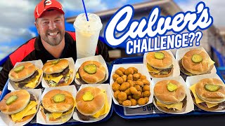 Culver's 10 Double Deluxe Butter Burger Challenge w/ Cheese Curds!!