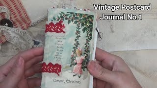 Vintage Postcard Journal No.1 SOLD #journals