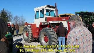 IHC 4166 4WD Tractor with 4,840 Hours Sold on Ohio Farm Auction Yesterday