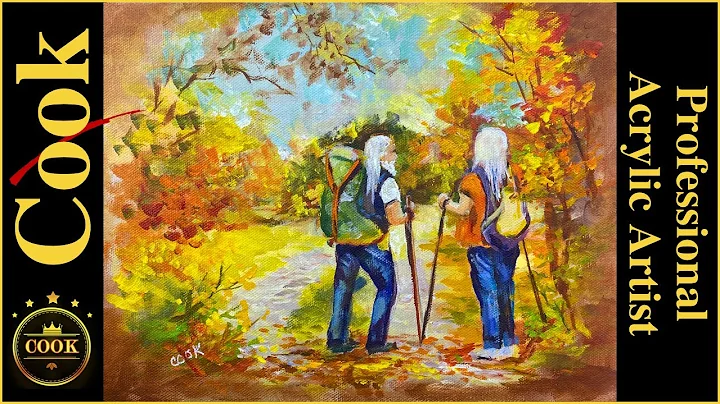 Painting Jon and Ginger on a Fall Hike in Acrylics...