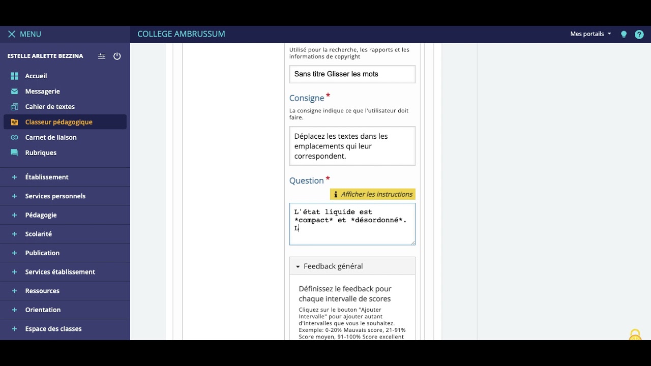 Créer un QCM sur l'ENT - YouTube