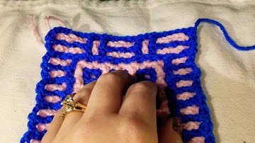 Interlocking filet crochet part 1