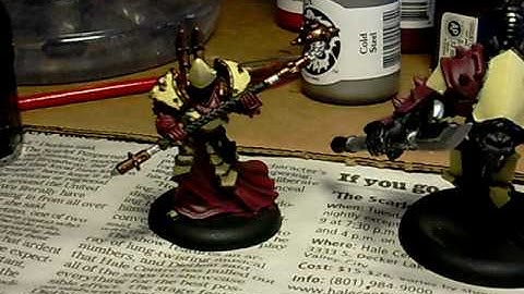 Warmachine: Protectorate of Menoth Vblog 1 Kreoss and Revenger almost done painted