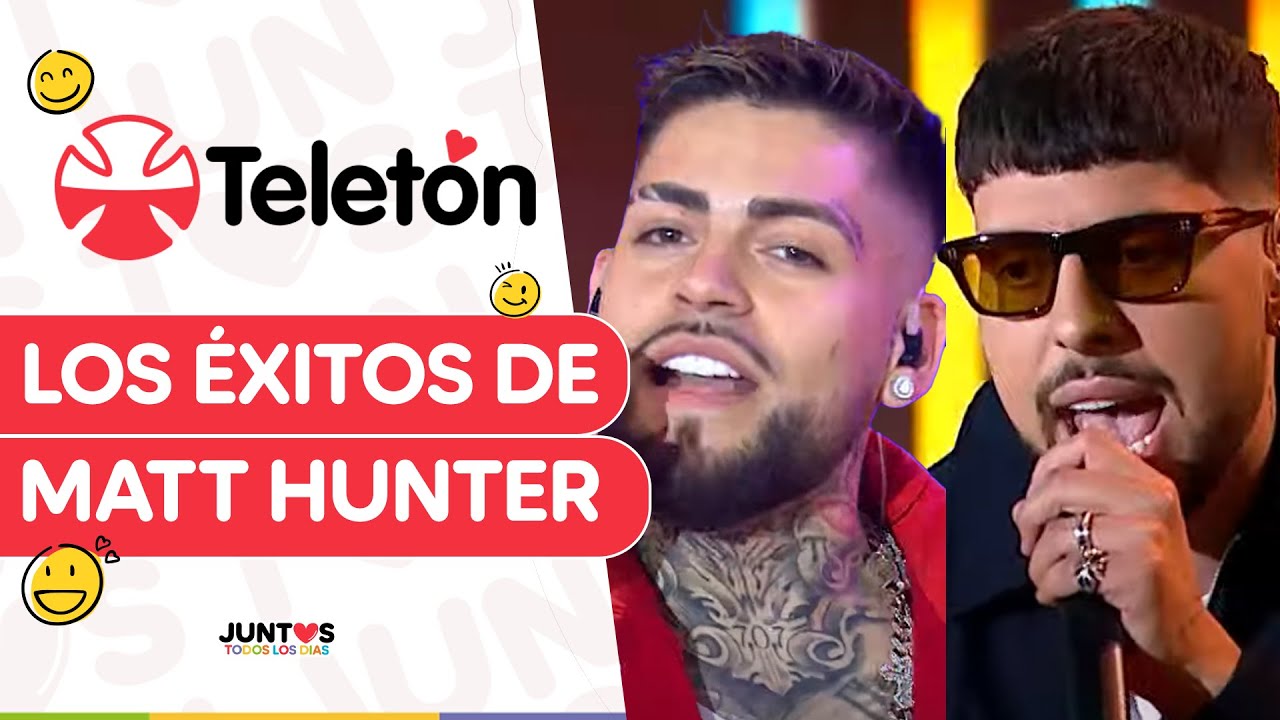 ¡INVITÓ A GINO MELLA! Matt Hunter cantó sus éxitos en Teletón 2024 ...
