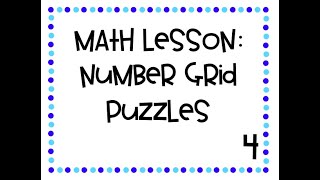 Math Lesson: Number Grid Puzzles