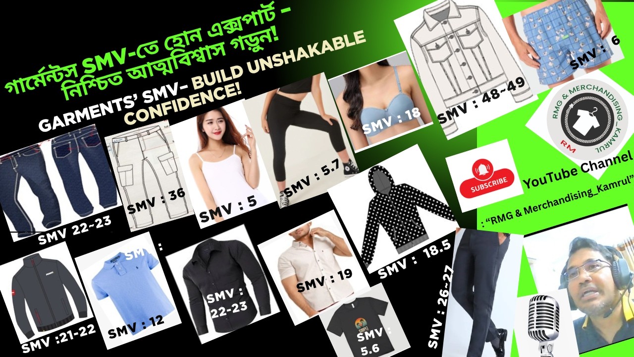 SMV of 48 types product | SMV কি | SMV in Garments Industry | How SMV works for Planning & Capacity?