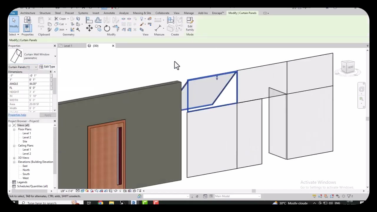 Revit Parametric Families Wall Door, Curtain Wall Door, Curtain Wall Window & Room Tag