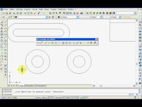 Autocad tutoriaux, (commande Ajuster, Prolonger) cours en Français ...