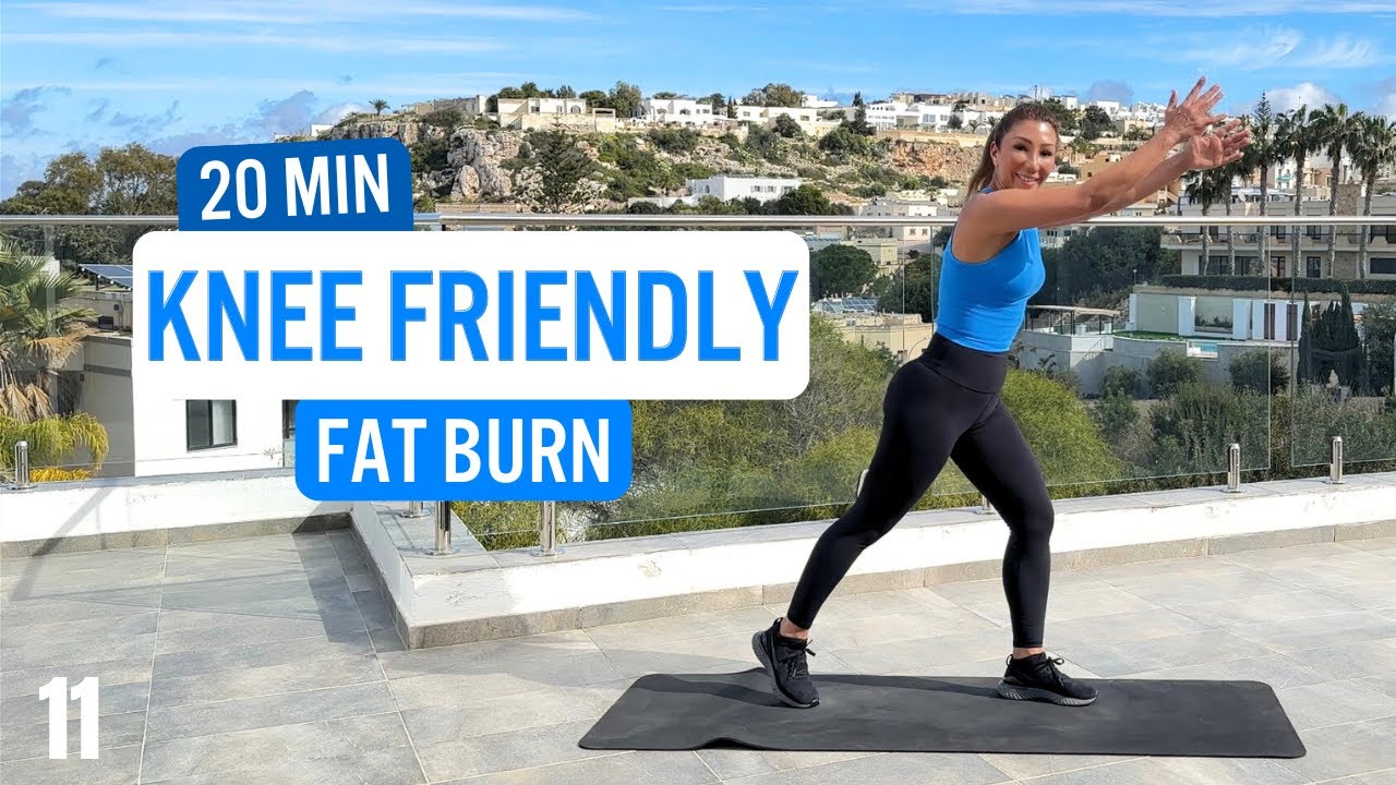20 MIN Knee friendly hiit workout No equipment | Home Workout | Muscle ...