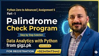 Python Zero to Advanced | Assignment 5 | Palindrome Check Program in Python #W3SKILLSET