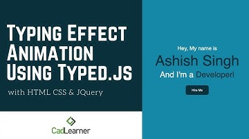 Typing Effect Animation with Typed.js | HTML CSS & JQuery