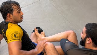 Closed Guard to Cross Ashi (Hindi), one of the clips from my leg lock course.