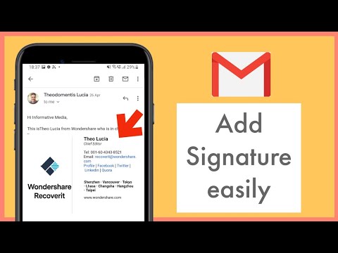 How to add Signature in GMAIL from phone