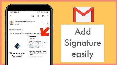 How to add Signature in GMAIL from phone