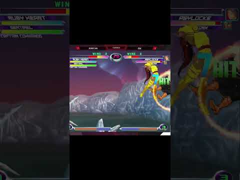 MvC2: Jim - Psylocke 4F 2x Psy Blast to Psy Thrust DHC Hail 70% Combo .:8.24.24:.