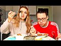 МУКБАНГ 🧆 Картофельное пюре c котлетами и Морская капуста Кушаем вместе КУШАТЬ ПРОСТО АСМР еда ASMR