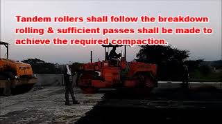 Construction Methodology of bituminous concrete road (Flexible Pavement)