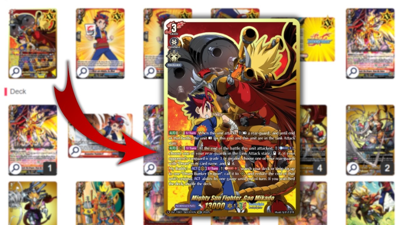 DRUM & GAO DECK GUIDE | Future Card Buddyfight X Cardfight!! Vanguard VGE-DZ-TB01