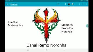 Mapa mental de Produtos Notáveis, memorex