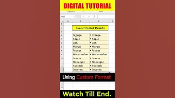 Revolutionize your Excel Skills with these Amazing Bullet Point Hacks in Excel | Digital Tutorial 🔥🔥