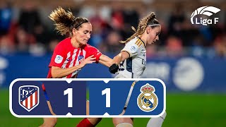 Resumen del Atlético de Madrid vs Real Madrid | Jornada 14 | Liga F