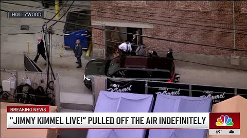 Exclusive: Jimmy Kimmel seen leaving studio after show was pulled off the air indefinitely