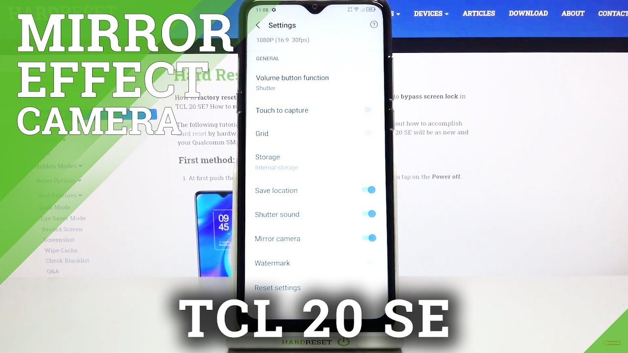 How to Turn On/Off Mirror Effect Camera in TCL 20 SE Manage Camera Effects YouTube
