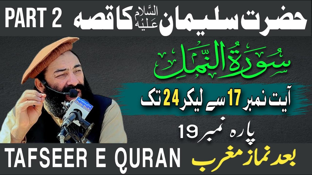 Tarjuma & Tafseer Surah Namal Para 19 Ayat 17 To 24 || Mufti Munir Shakir Official