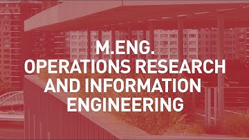 Operations Research and Information Engineering at Cornell Tech