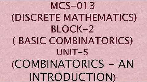 Multiplication and Addition principles || MCS-013 (DISCRETE MATHEMATICS) BLOCK-2 UNIT-5
