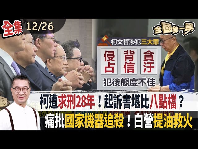 柯遭求刑28年！起訴書堪比八點檔？ 痛批國家機器追殺！白營提油救火？【全國第一勇】2024.12.26