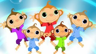cinque piccole scimmie | filastrocche bambini | Five Little Monkeys | Nursery Rhymes