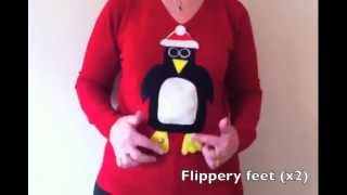 Pablo Penguin Christmas Jumpers With Very Special Hat By Woolly Babs