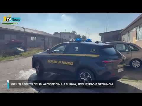 Video Rifiuti pericolosi in autofficina abusiva, sequestro e denuncia