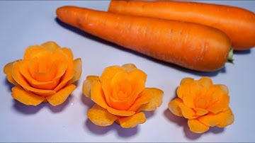 Cách Cắt Tỉa Hoa Cà Rốt Trang Trí Món Ăn | AV Cắt Tỉa Rau Củ Quả