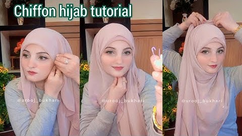 jorjet\ Chiffon Hijab Tutorial | cute hijab styles | chiffon hijab