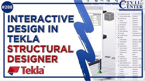 Interactive Design of Columns || Edit Rebars in TSD || Column Design in Tekla Structural Designer