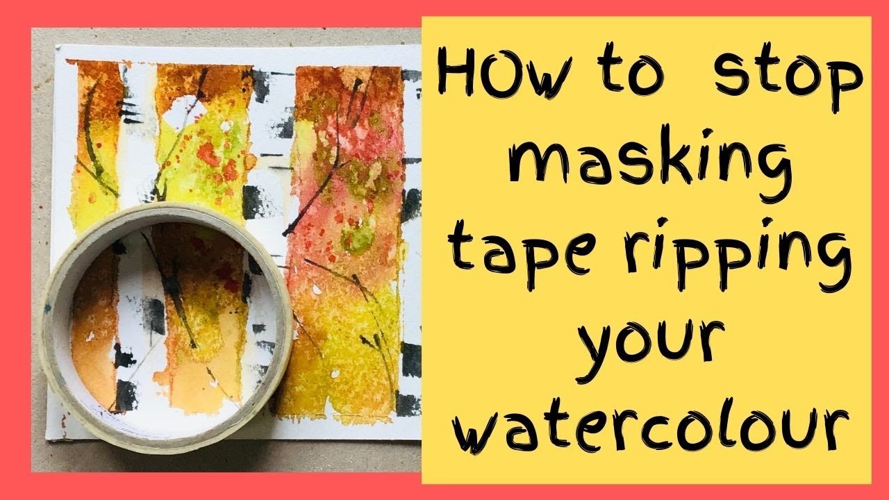 EASY DIY Taped Watercolor - Minimal Supplies Needed 