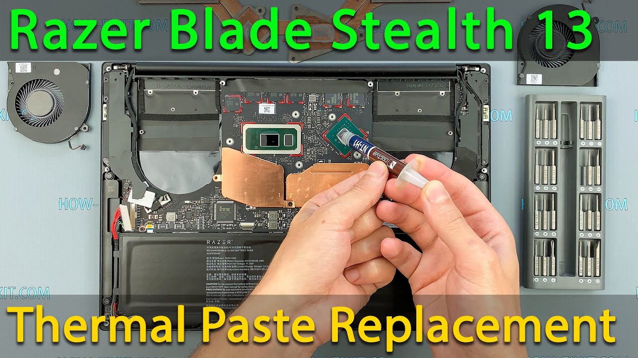 Razer Blade Stealth 13 Disassembly, fan cleaning and thermal paste