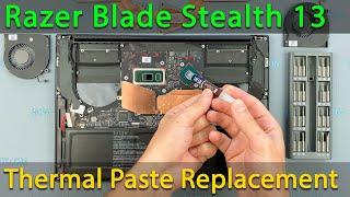 Razer Blade Stealth 13 Disassembly, fan cleaning and thermal paste replacement