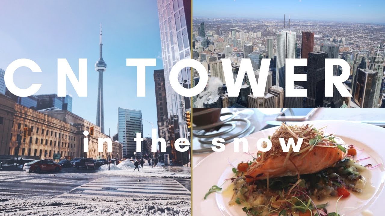Eating at the CN Tower in the Snow beautycon