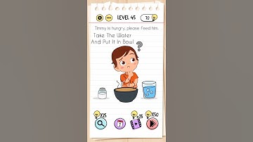 Brain Test Level 45 Solution | Timmy Is Hungry, Please Feed Him.