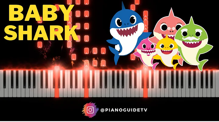 Baby Shark Dance Theme Song | VERY SLOW EASY Piano Tutorial By PianoGuide - PINKFONG