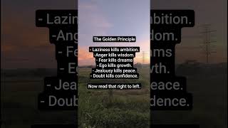 The Golden Principle- Laziness kills ambition.Anger kills wisdom.,, #motivation #goals #quotes
