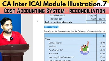 Illustration 7  CA Inter Cost Accounting System Reconciliation Concept from ICAI Module Solved