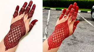 Latest Gorgeous Back Hand Net Mehndi Design By Saima 2020