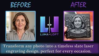 Turn Any Photo into a Stunning Personalized Valentine Slate Laser Engraving Design l  Luma-Loft